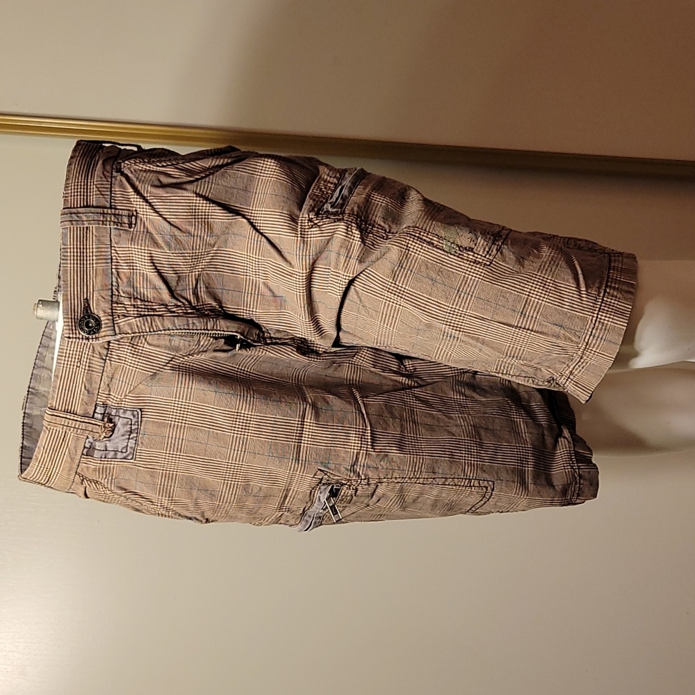 Brown plaid shorts